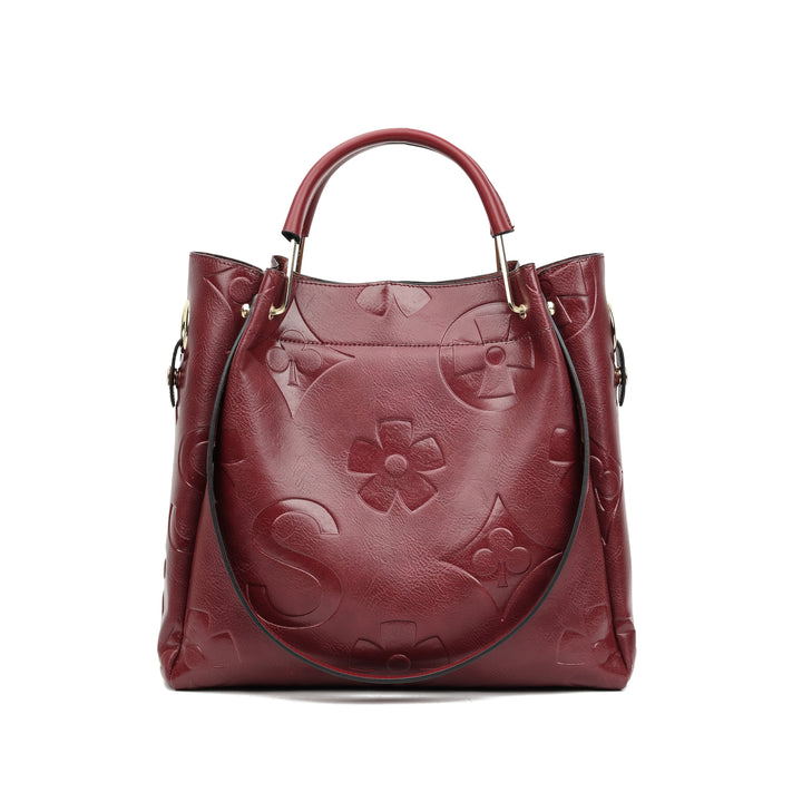 Luna | Floral Embossed Handbag Set
