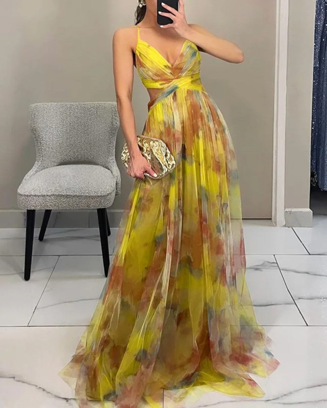 Giselle™ | Enchanting maxi dress with a floral print