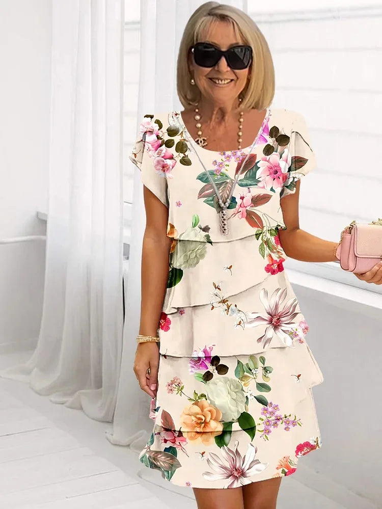 Millicent – Floral Tiered Midi Dress