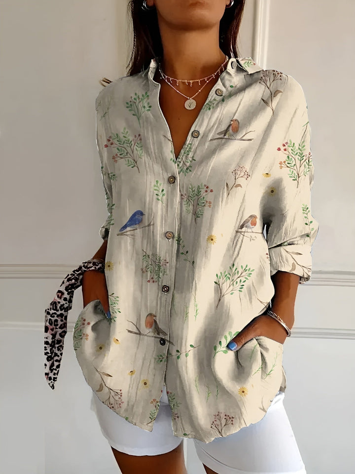 Halcyon - Women's Printed Button-Up Shirt